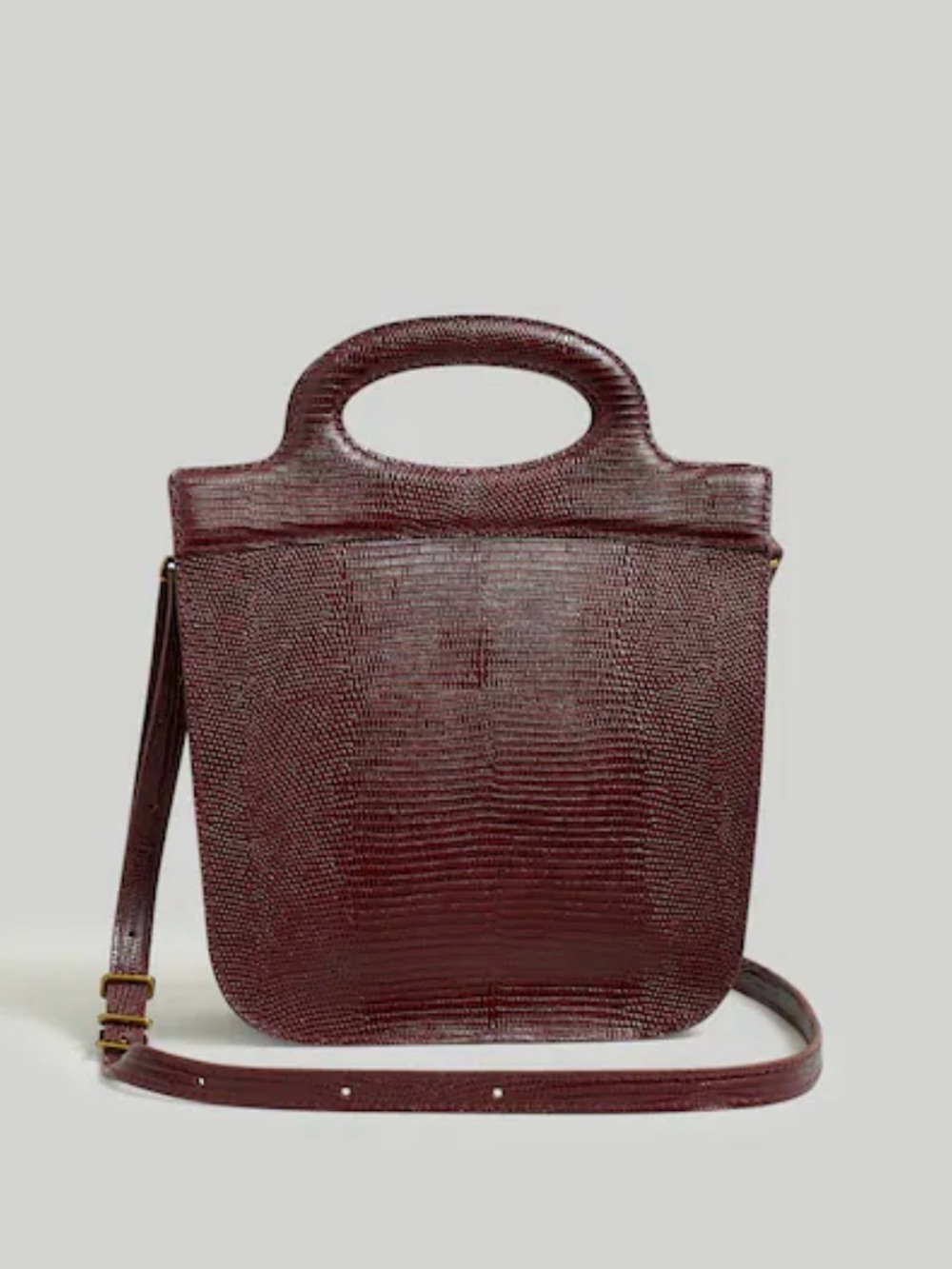 Madewell The Toggle Crossbody Bag Burgundy color - Picture 2 of 8